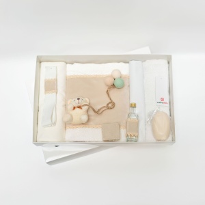 Set trusou Fetita/Baiat BALOANE CREM, 0-12 luni, 8 piese