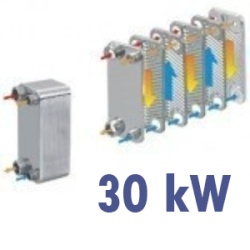Schimbator de caldura in placi inox 30 kW