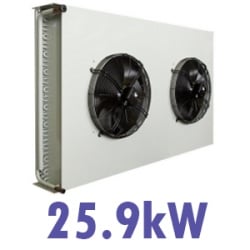 25.9 kW Refrigeration Condenser Coil with 2 × 450 mm Fans