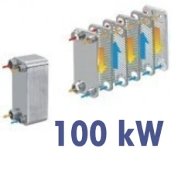 Schimbător de căldură în plăci | 100 kW