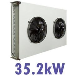 35.2 kW Refrigeration Condenser Coil with 2 × 450 mm Fans