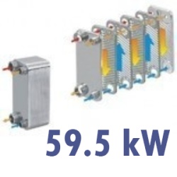 Schimbator de caldura in placi inox 59.5 kW