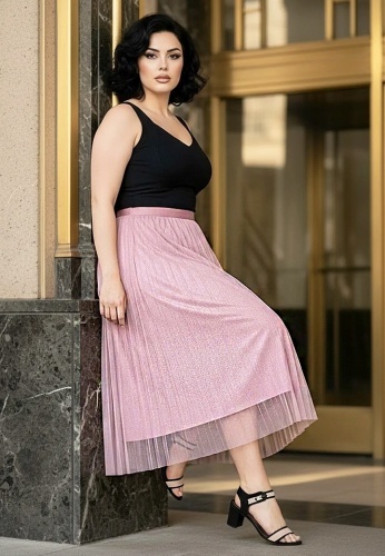 Fusta Lurex cu Voal H61-05 - Img 2