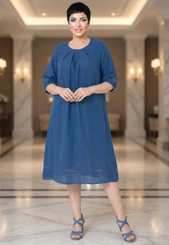 Rochie Din Panza Topita Due L2-02 - Img 3