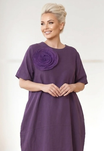Rochie Din Panza Topita Sole Flo L12-02 - Img 4