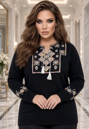 Bluza Tricotata Etno 6000-134 - Img 2