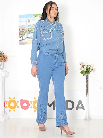 Pantaloni Jeans Masura Mare Ailyn 936-04 - Img 4