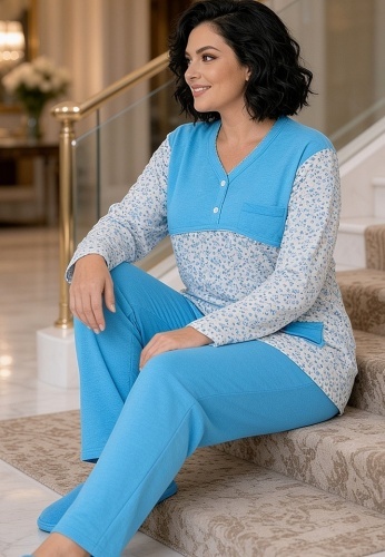 Pijama Calduroasa Soft Cotton 4022-01 - Img 4