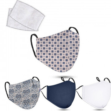 Set de 4 Masti Faciale Reutilizabile si 20 filtre