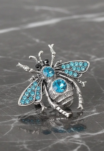 Brosa Metalica cu Pietre Beetle 04 - Img 2