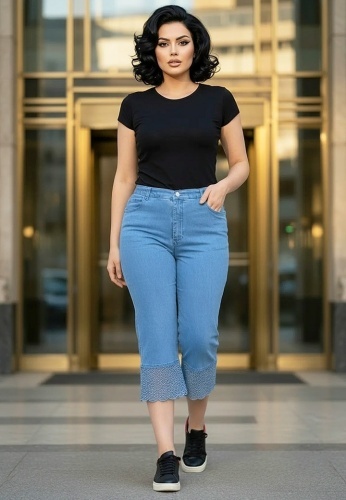 Pantaloni Jeans Kapri Ailyn 736-05  - Img 3