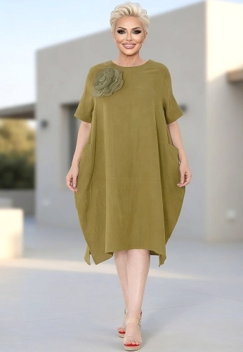 Rochie Din Panza Topita Sole Flo L12-01 - Img 4