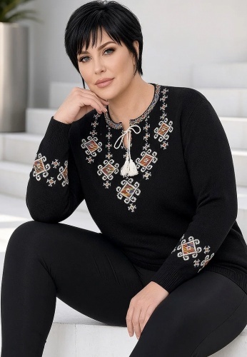Bluza Tricotata Etno 6000-118 - Img 3