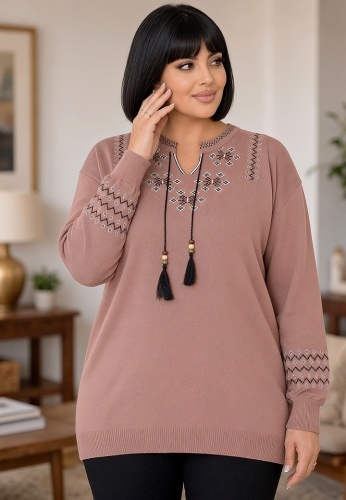Bluza Tricotata Etno 6000-251 - Img 3