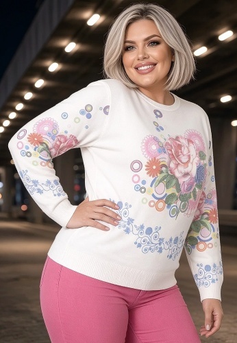 Pulover Cu Strasuri Pastel Bloom 24595-05 - Img 2