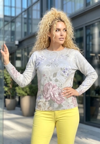 Pulover Cu Strasuri Pastel Bloom 28653-05 - Img 2