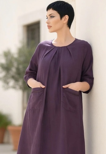 Rochie Din Panza Topita Due L2-04  - Img 2