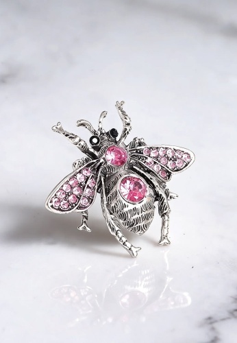 Brosa Metalica cu Pietre Beetle 03 - Img 3