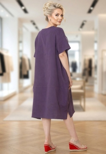 Rochie Din Panza Topita Sole Flo L12-02 - Img 3