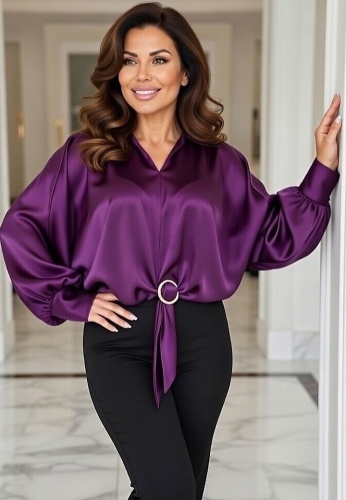 Bluza Din Satin Italy 24982-01 - Img 4