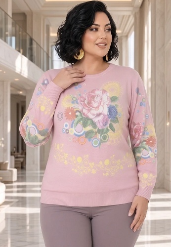 Pulover Cu Strasuri Pastel Bloom 24595-03 - Img 2