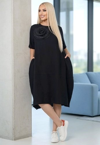 Rochie Din Panza Topita Sole Flo L12-03  - Img 5