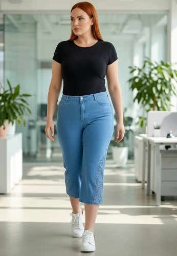 Pantaloni Jeans Kapri Ailyn 736-06 - Img 2
