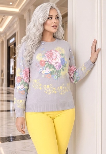 Pulover Cu Strasuri Pastel Bloom 24595-06 - Img 6