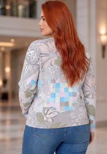Pulover Cu Strasuri Pastel Bloom 3606-06 - Img 3