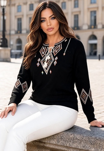 Bluza Tricotata Etno 6000-117 - Img 2
