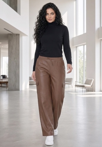Pantaloni Leather Cargo R502-8507-03 - Img 4