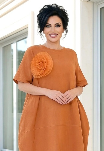 Rochie Din Panza Topita Sole Flo L12-05 - Img 2