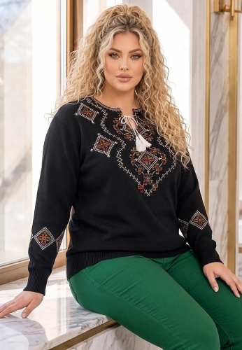Bluza Tricotata Etno 6000-135 - Img 4