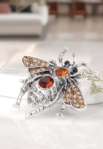 Brosa Metalica cu Pietre Beetle 06 - Img 3