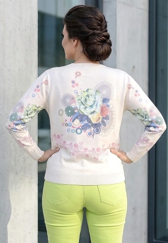Pulover Cu Strasuri Pastel Bloom 24595-02 - Img 3