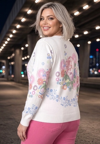 Pulover Cu Strasuri Pastel Bloom 24595-05 - Img 6