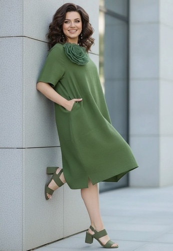 Rochie Din Panza Topita Sole Flo L12-06 - Img 3