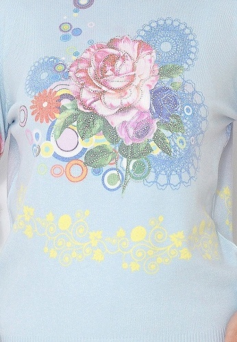 Pulover Cu Strasuri Pastel Bloom 24595-01 - Img 3