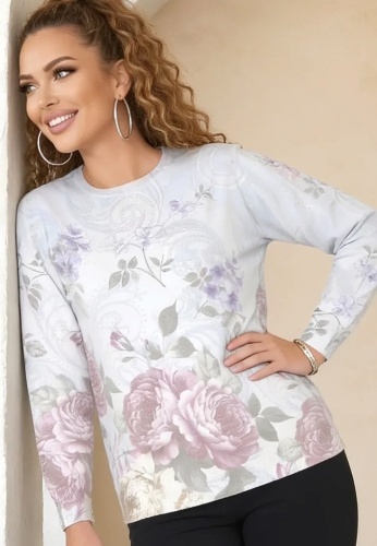 Pulover Cu Strasuri Pastel Bloom 28653-06 - Img 5