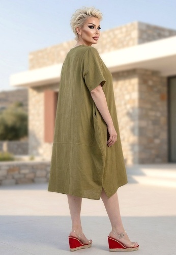 Rochie Din Panza Topita Sole Flo L12-01 - Img 3