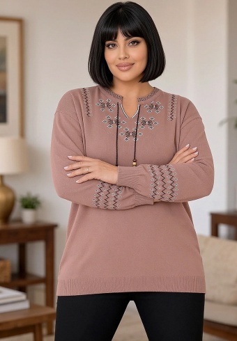Bluza Tricotata Etno 6000-251 - Img 2