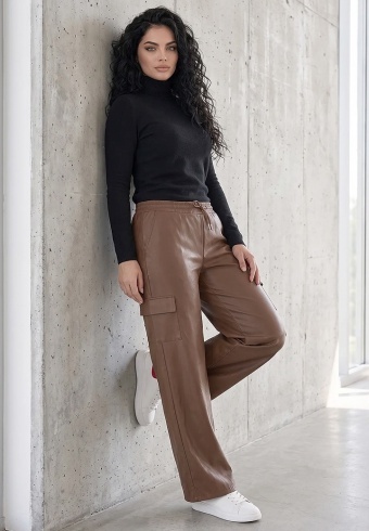 Pantaloni Leather Cargo R502-8507-03 - Img 5