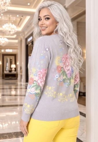 Pulover Cu Strasuri Pastel Bloom 24595-06 - Img 4