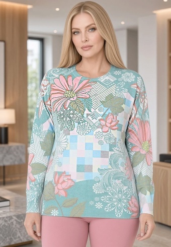 Pulover Cu Strasuri Pastel Bloom 3606-05