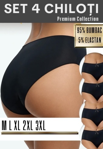 Set de 4 Chiloti Premium din Bumbac 4550-02