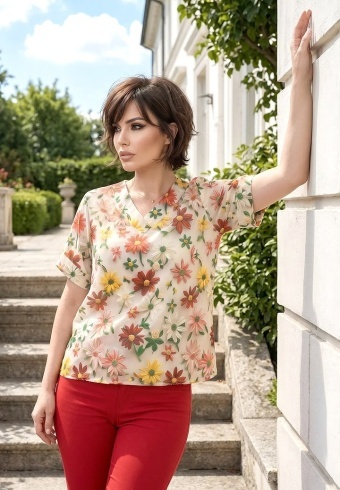 Bluza Din Matase Bellissima 25032-08 - Img 3