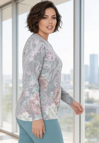 Pulover Cu Strasuri Pastel Bloom 28653-02 - Img 4