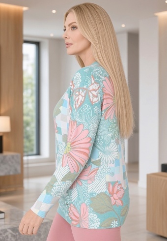 Pulover Cu Strasuri Pastel Bloom 3606-05 - Img 2