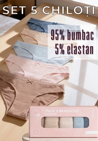 Set de 5 Chiloti din Bumbac 5001-01