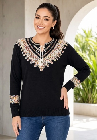 Bluza Tricotata Etno 6000-113